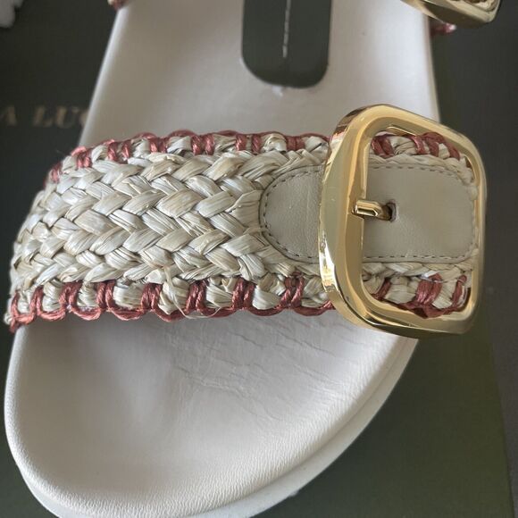 MARIA LUCA STRAP Buckle Iris LEATHER Platform SANDALS Beige EU 38  7.5 US - Picture 7 of 15